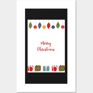 "Merry Christmas" Christmas Card Posters and Art